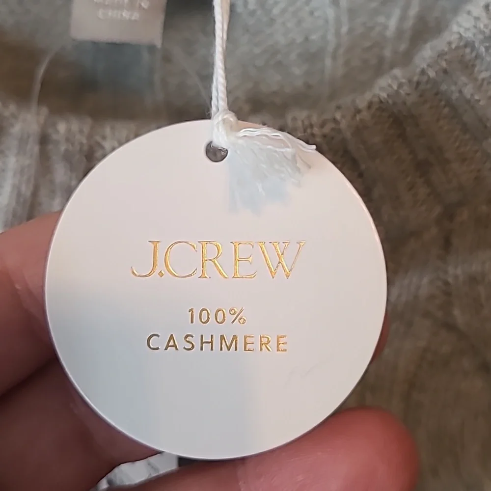J crew heather grey Cashmere cable-knit Size Xs. New - Picture 4 of 6